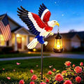 USA 250th Anniversary 29.9in Eagle Garden Stake Lights with Solar Lantern by MRHEPHAESTUS