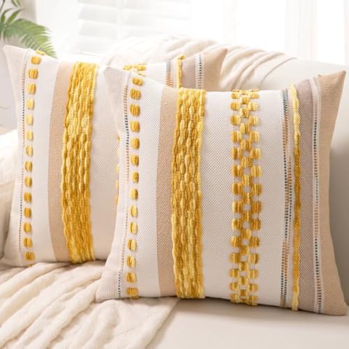 Boho Throw Pillow Covers Decorative Neutral Farmhouse Pillow case by Unknown