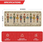 Artoid Mode Watercolor Nutcrackers Merry Christmas Welcome Decorative Doormat, Seasonal Winter Low-Profile Rug Switch Mat for Indoor Outdoor 24x59 Inch - Image 3