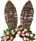 Suncalla 14.5 Inch Easter Grapevine Bunny Ears Wreath Accessory with Iron Wire Rattan Wreath Decoration Bunny Ears Decor Accessories Bendable for Front Door Easter Farmhouse Wreaths Accessories by Unknown
