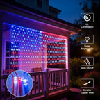 Solar American Flag Lights, 420 LED Flag Net Light Outdoor Waterproof, USA Super Bright Flags Light for 4th of July, Memorial Day, Independence Day, Yard, Garden, Christmas Decorations - Image 7