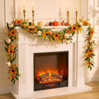 Riceshoot Fall Garland 6 Ft Sunflower Pumpkin Mantel Thanksgiving Decor - Image 3