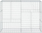 vidaXL Gabion Basket with Cover 78.7"x19.7"x59.1" Galvanized Iron - Image 5