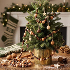 Bucherry 4 Pcs Christmas Wood Bead Garland 28.8 Feet, Coffee,Brown - Image 3