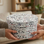 Sarah's Hat Boxes – Dogs Print Decorative Gift Box | Elegant Reusable Storage Boxes for Gifts, Keepsakes, Jewelry, or Special Items | Unique Printed Design - Image 6