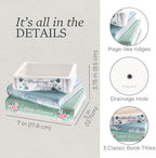 Steel Mill & Co. Book-Shaped Ceramic Decorative Planter, Classic Titles - Image 4