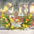 Pre-Lit Christmas Wreath for Front Door, Lighted Witch with 6H On/18H Off by Bringingjoytoyourhomelife
