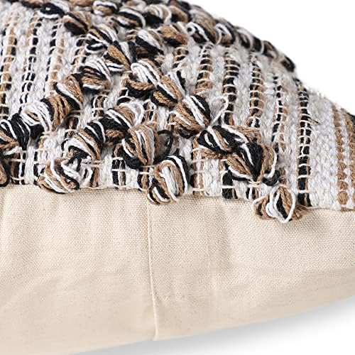· REDEARTH · Boho Textured Handwoven Throw Pillow Cases - Black Jasper - Image 5