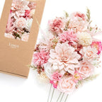 Ling's moment Artificial Pink Flowers Combo, Blush & Hot Pink, Deluxe by LingsMoment
