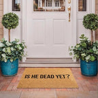 Funny The Entrance Way Outside Personalized Rug with Heavy-Duty Non Slip Outdoor Coconut Coir Doormat Pets Lover Gift 23.6 x 15.7 inch (is He Dead Yet Anti) - Image 4