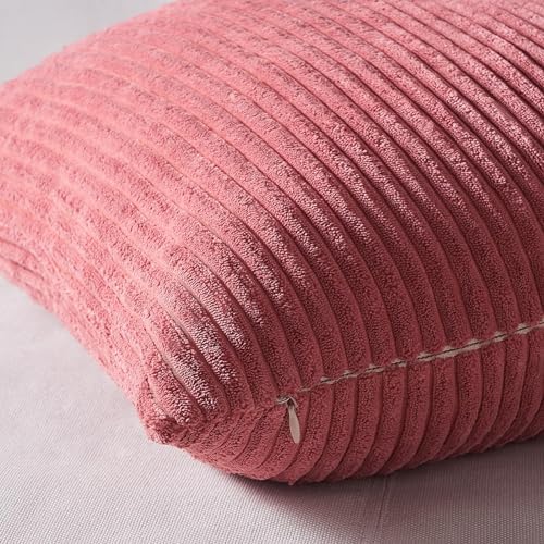 Topfinel Decorative Throw Pillow Covers Cushion Cases, Set of 4 Soft Velvet Modern Double-Sided Designs, Mix and Match for Home Decor, Pillow Inserts Not Included (24x24 inch, Pink) - Image 7