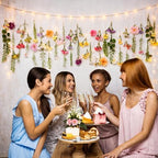 Suncalla 5.6 ft Wildflowers Hanging Garlands with LED Lights Artificial Flower Wall Decor Fake Rustic Floral Vines Rose Eucalyptus Daisy Backdrop Set for Ceiling Farmhouse Wedding Home Garden(Fresh) - Image 5