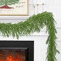 2Pcs 6 Ft Christmas Norfolk Pine Garland for Mantel and Holiday Decor by Unknown