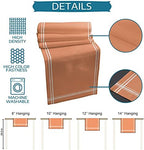 Smile Sunflower Orange Red Table Runner, Burlap Table Runners 120 inches Long,Farmhouse Style Solid Color Table Runner for Wedding Holiday Party Dinner,Dresser Scarf Decor - Image 7