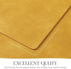 MOSAYT Vinyl Faux Leather Placemats, Set of 8, Yellow - Image 5