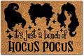 Funny Coir Doormat It’s Just a Bunch of Hocus Pocus Halloween Decor Welcome Front Porch Decor Mat For The Entrance Way Personalized PVC Backing Novelty Gift Outdoor Coir Doormat 23.6 x 15.7 inch by XTDJJKK