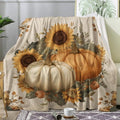 Fall Harvest Blanket, Autumn Pumpkin Sunflower Fleece Throw Blanket Twin Size for Couch Bed Sofa, Thanksgiving Blankets and Throws, Decor & Gifts, Super Soft Plush Flannel Blanket, 60x80 by Unknown