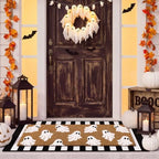 Moucuny 2 Pcs Large Halloween Front Door Mat, Ghost Coir Doormat, Non Slip by Moucuny