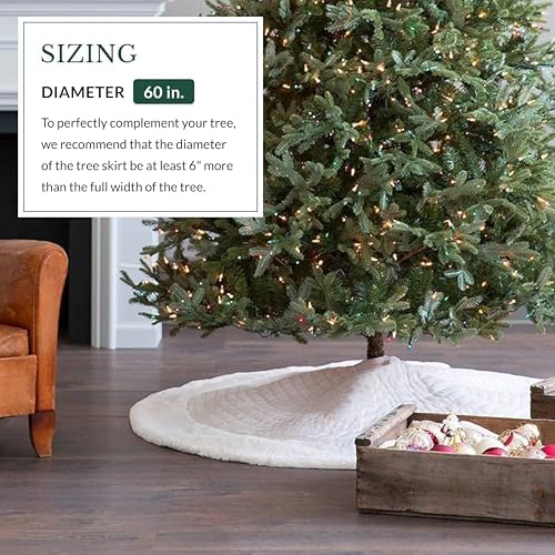 Balsam Hill Berkshire Christmas Ivory Tree Skirt - Elegant Quilted Tree Base that Beautifully Conceals Your Stand and Enhances Your Holiday Decorating, Ivory, 60" - Image 4