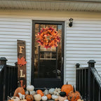 Artificial Fall Eucalyptus Wreath for Front Door with Pumpkin Berries 22" Autumn Wreath Fall Flowers Outdoor Wreaths for Home Proch Indoor Farmhouse Thanksgiving Wall Window Festival Decor - Image 6