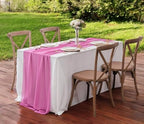 MDS Pack of 25 | Rose Pink | 10ft Chiffon Table Runner 29x120 Inches Long Romantic Rustic Sheer Gauze Runner for Wedding Bridal Shower Birthday Banquets Engagement Spring Easter Boho Decorations - Image 6