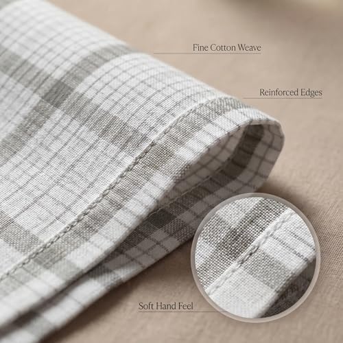 Urban Villa Cloth Napkins Cotton 20x20 (Set of 12) Tiny Checks - Image 5