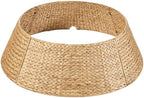 Best Choice Products 36in Christmas Tree Collar, Woven Hyacinth 3-Piece Holiday Rattan Tree Skirt Accessory for Home w/Cord Cut-Out - Natural by BestChoiceProducts