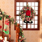 Valery Madelyn 30" Pre-Lit Christmas Wreath for Front Door with Lights Elf - Image 3