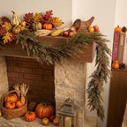 Valery Madelyn 6ft Artificial Norfolk Fall Garland for Mantle - Image 3
