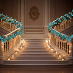 2 Pcs 6 ft Christmas Ball Ornament Garland, Lake Blue - Image 7
