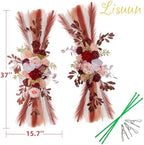 Lisuun Artificial Wedding Arch Flowers, 2 Large Floral Swags - Image 6
