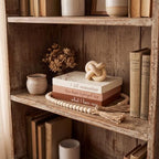 Capoda 5 Pcs Decorative Books with Wooden Knot Bead Garland,Brown,Prayed - Image 4
