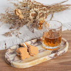 Koville Natural Marble Tray for Decor, Marble Vanity Tray for Perfume, Cosmetics, Jewelry, Stone Decorative Trays for Dresser Organizer, Storage Trays for Home Bathroom Countertop(Calacatta Viola) - Image 6