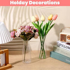 40Pcs Plastic Bud Vases Bulk Small Plastic Vases, Clear Container for Flowers Height Shatterproof Bud Vase, Mini Vintage Floral Vase for Home Decor, Living Room, Office Decoration, Party - Image 4