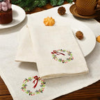 SmoothNovelty 6 Pcs Christmas Cloth Napkins Xmas Linen Dinner Napkins - Image 5