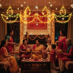 Huquary 4 Pcs Solar Diwali Diya Lights Window Lights Diwali Decorations for Home Deepavali Hanging Silhouette Lighted Decor with Solar Stake 4 Hooks for Indian Festival Mandir Altar Shrine Pooja Decor - Image 5