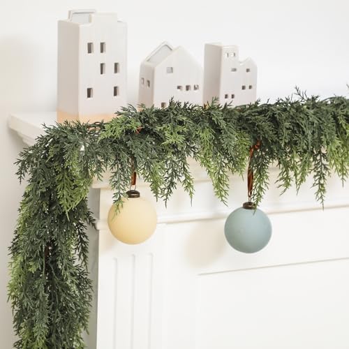Jutom 1 Pcs 15 ft Artificial Christmas Cedar Garland - Image 4