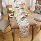 bilin gaier Designer Linen Long Table Runner,102"x12"-Flowershadow - Image 7