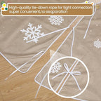Large Christmas Burlap Tree Skirt Snowflake, 84 Inch, Beige - Image 4