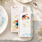 100% Cotton Printed Cloth Napkins Set of 6, 18x18 Inch Reusable Dinner Napkins, Soft Washable Table Napkins with Lace Trim for Dining & Hosting - Wing Splash by Unknown
