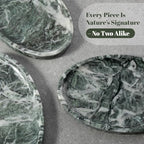 Koville Natural Marble Tray, Vanity Decorative Oval Marble Tray for Home, Countertop Organizer, Catchall Tray for Perfume, Candles, Jewelry - Image 5