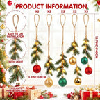 10 Set 16'' Lighted Christmas Ball Ornaments Window Hanging Decorations - Image 2