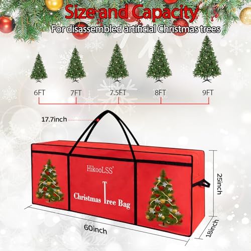 HikooLSS Christmas Tree Bags Storage 7.5 Ft Christmas Tree Storage Bag - Image 3