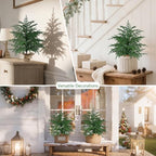 Grooy 2 Pack 2FT Artificial Norfolk Pine Tree with Pot - Image 7