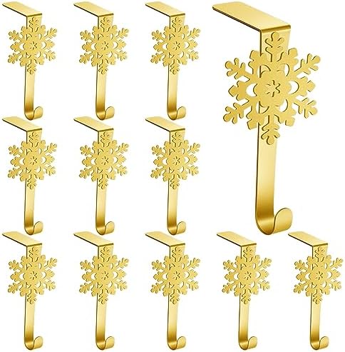 Lounsweer 12 Pcs Snowflake Christmas Stocking Holders by Lounsweer