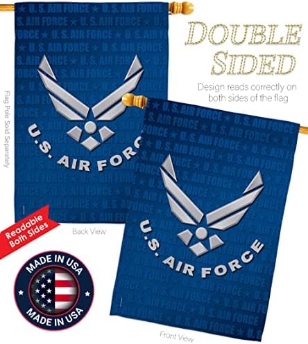 US Air Force House Flag - Pack Armed Forces USAF United State American Military Veteran Retire Official Support Our Troops - Decoration Banner Small Garden Yard Gift Double-Sided Imported 28 X 40 - Image 3