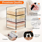 Lifewit 36L Clear Sheet Storage Bags with Zipper 12 Pack, Plastic Sweater Storage Bins for Clothing, Vinyl Foldable Clothes Containers Organizers for Closet, Blankets, Bedding 17.7 x 15.7 x 7.9 Inch - Image 2