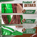 Breling 8 Pcs Green Brown Ceiling Fringe Curtains, Foil Drapes, 15 ft - Image 5