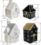 Ceramic Christmas Village Set of 4 Christmas Village Houses Ceramic - Image 4