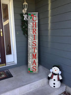 Merry Christmas Porch Leaner Sign Christmas Front Door Decor Sign Christmas Welcome Sign 8"x48" Christmas Tall Porch Sign Farmhouse Christmas Sign - Image 4